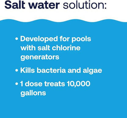 HTH 52047 Swimming Pool Care Salt Shock - Stabilized Chlorinator, Treats 10,000 Gallons | 5 Packets