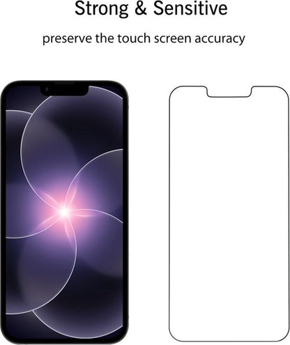 Ailun Tempered Glass Screen Protector - 3 Pack for iPhone 17e, 16e, 14, 13 & 13 Pro | 6.1 Inch, Case Friendly