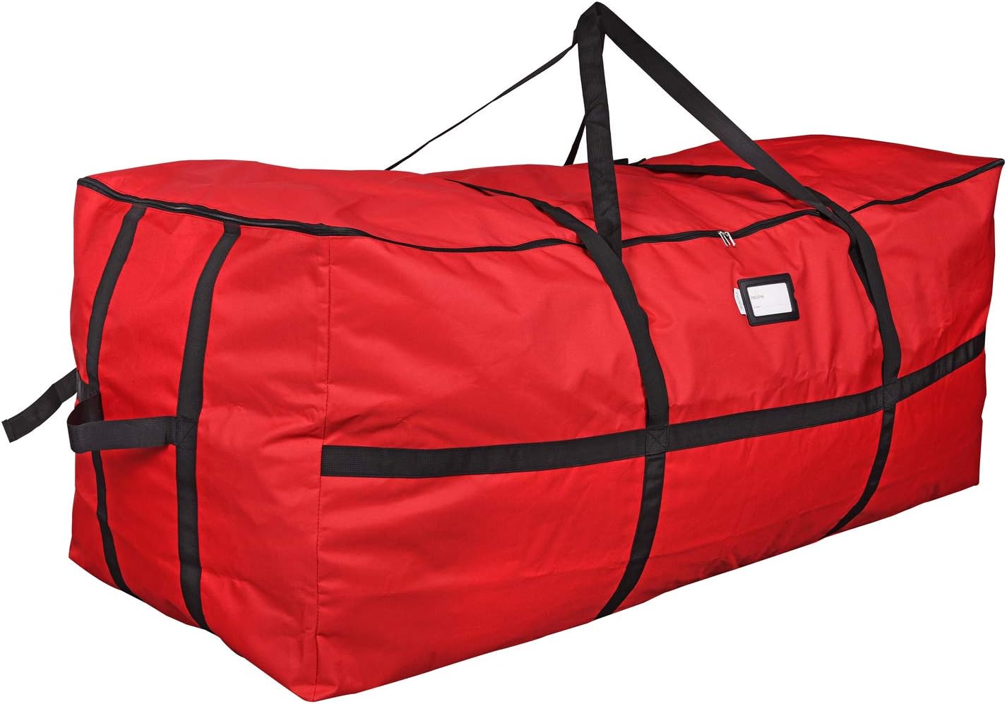 ProPik Christmas Tree Storage Bag - Heavy Duty Container for 9 Ft Disassembled Trees | 24" Height X 60" Long (Red)