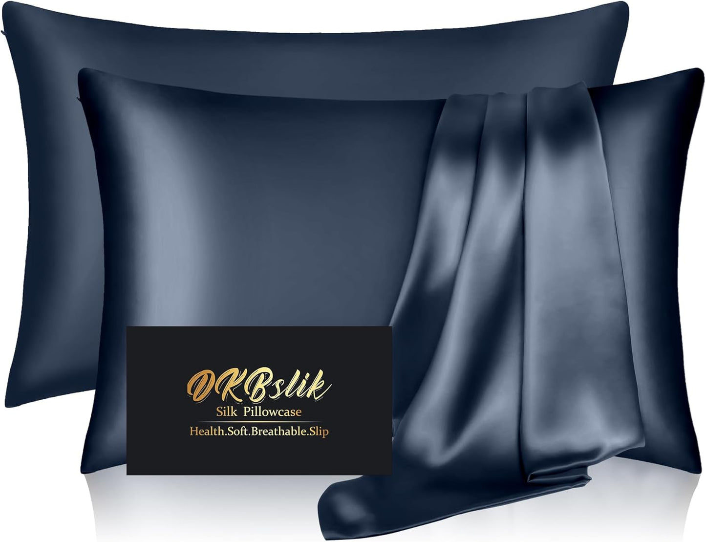 Mood Indigo | Mulberry Silk Pillowcase Set - Anti-Acne & Hair Care | Queen Size, 2 Pack