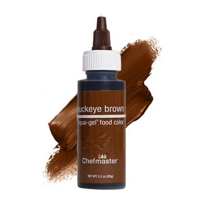Chefmaster Buckeye Brown Liqua-Gel® Food Coloring - Vibrant, Fade-Resistant Dye for Icing & Fondant | 2.3 oz