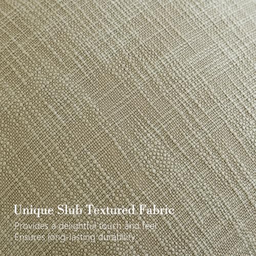 22x22 Inch Set of 2 Decorative Scalloped Textured Throw Pillow Covers Dusty Sage Green