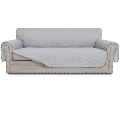 Easy-Going Reversible Oversized Couch Cover for 3 Cushion Couch Sofa Cover for Dogs Water Resistant Furniture Protector Cover with Foam Sticks for Pet (Oversized Sofa, Light Gray/Light Gray)