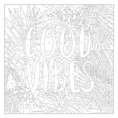 Ravensburger CreArt Good Vibes Paint by Numbers Kit for Adults - Painting Arts and Crafts for Ages 12 and Up