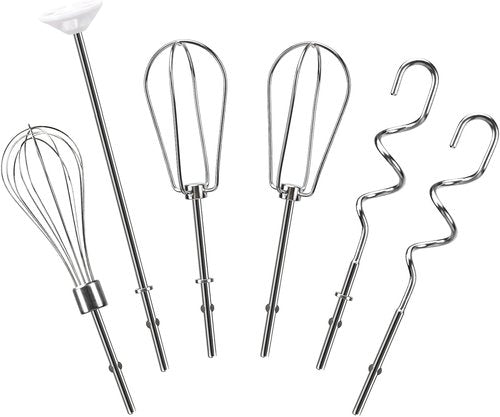 Kitchenaid Hand Mixer Attachments - Stainless Steel Whisk, Beater & Dough Hook Set | 6-Piece