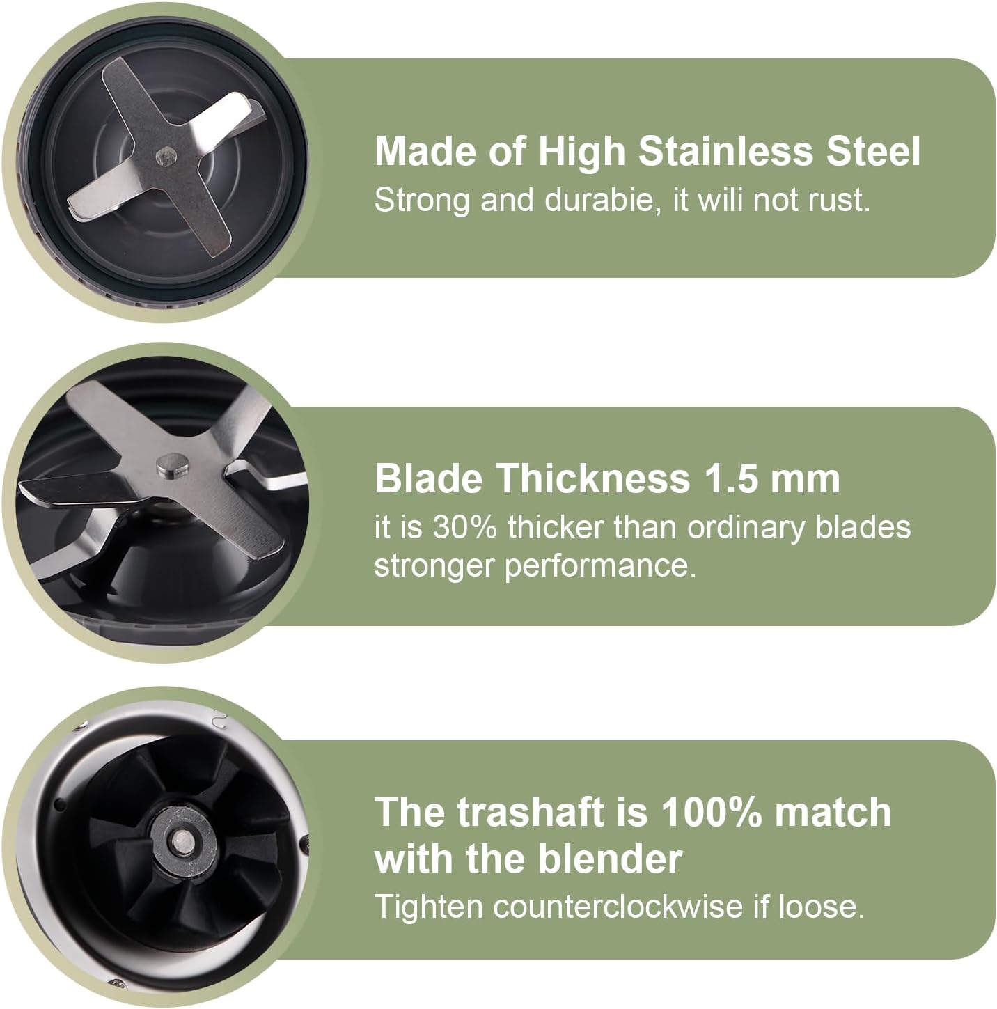 NutriBullet 2-Pack Blender Replacement Blade - High-Performance Parts for 900W/600W Models