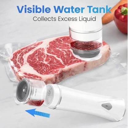 Preserve Compact Vacuum Sealer - Powerful Handheld Food Sealer with 30 Reusable Bags | Meal Saver