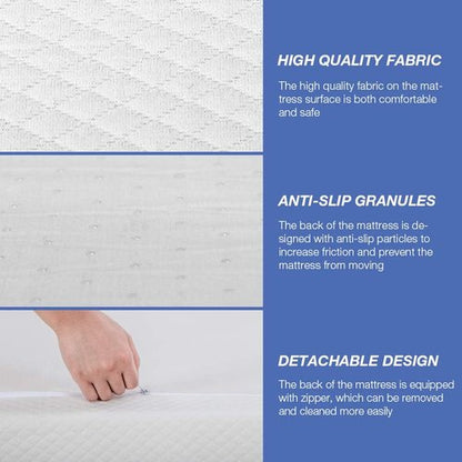 FDW 8-Inch Queen Mattress - Medium Firm Gel Memory Foam | CertiPUR-US Certified | Pressure Relief & Cooling