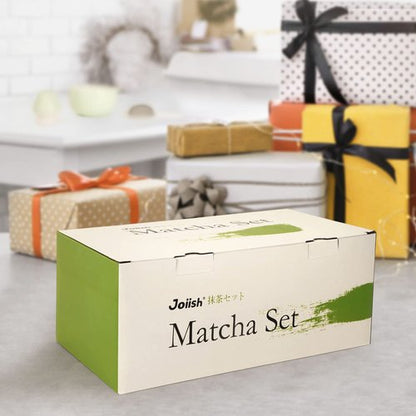 Joiish 10-Pcs Matcha Kit Set, Whisk and Bowl with Spout & Measuring Spoon, Japanese Tea Making Tools