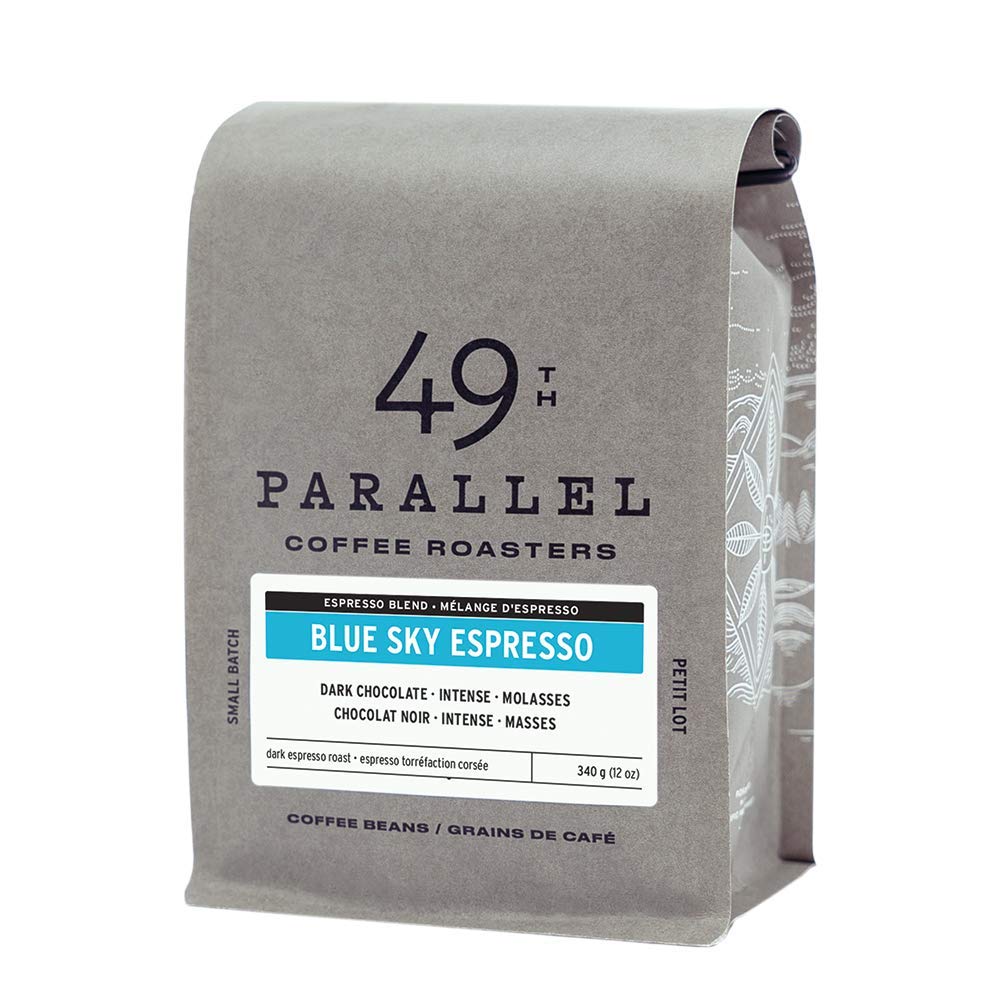 49th Parallel Coffee Roasters - Roasted Coffee Beans (Blue Sky Espresso, 12 ounce)