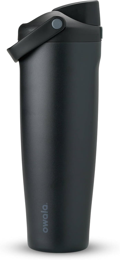 Owala FreeSip Sway - 40-Oz. Stainless Steel Water Bottle - Sleek Black Design