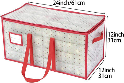 Sattiyrch Christmas Ornament Storage Box - Durable Dust-Proof Organizer with Customizable Dividers | Holds 128 x 3-Inch Ornaments