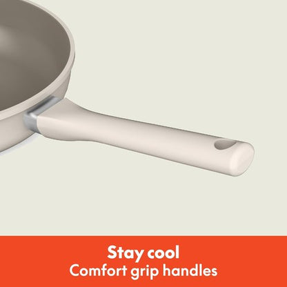 Bella 7-Piece Cookware Set - EverGood™ Ceramic Nonstick, Dishwasher & Oven Safe, Oatmilk Color