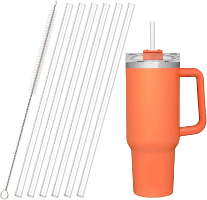 YOELIKE Replacement Straws for Stanley 40/30oz Adventure Quencher Tumbler - 6 Pack with Cleaning Brush