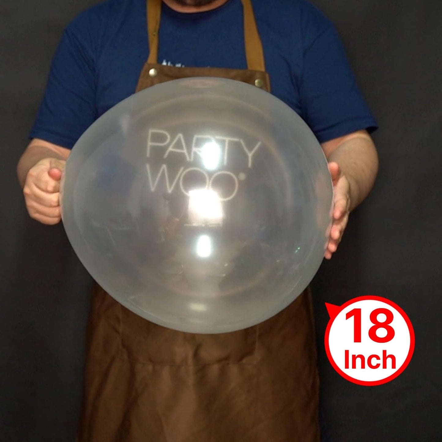 PartyWoo Clear Balloons - 20pcs 18 Inch Transparent Latex Helium Balloons for Celebrations