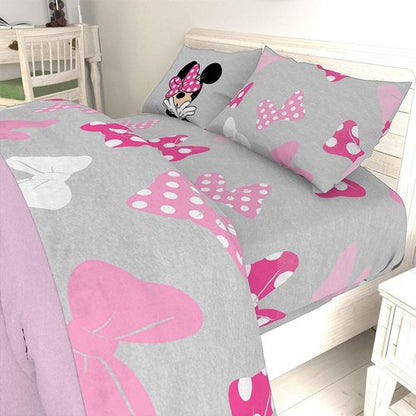 Jay Franco Disney Minnie Mouse Faces 7 Piece Full Bed Set - Includes Comforter & Sheet Set Bedding - Super Soft Fade Resistant Microfiber - (Official Disney Product)