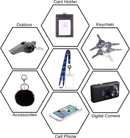 Skiennix Retractable Waterproof Lanyard - ID Badge Reel Holder with Detachable Buckle | Cruise Essentials (4 Colors)