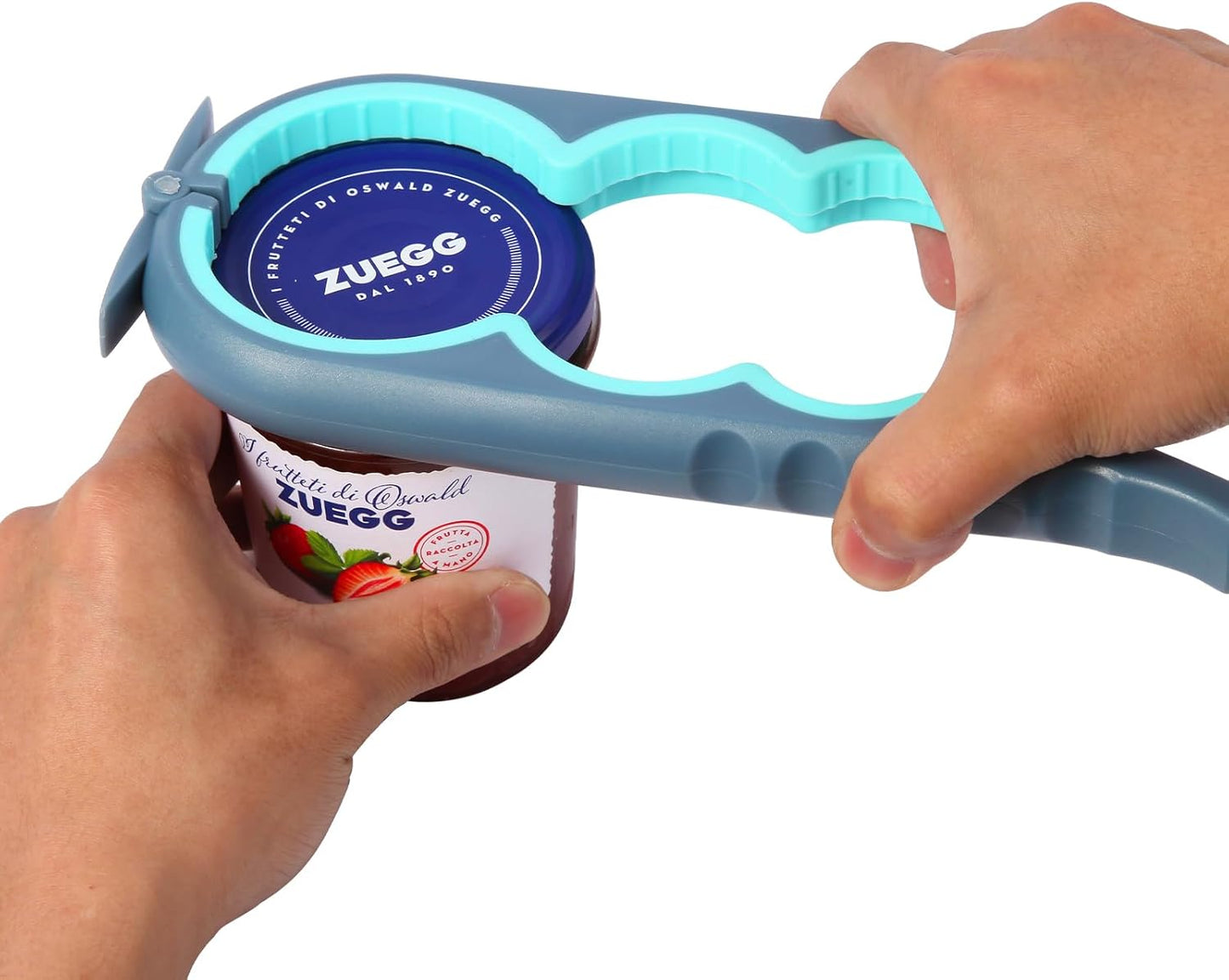 Skiennix Jar Opener - Easy Grip Tool for Seniors & Arthritis Relief | Blue & Grey Design