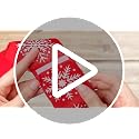 Christmas Velvet Snowflake Bow Decor - Red 6 Pcs Cabinet & Door Decoration