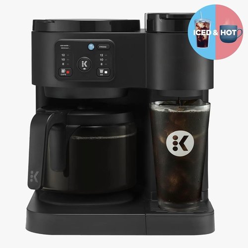K-Duo Essentials Coffee Maker - Hot & Iced Dual Brew System with Large Glass Carafe