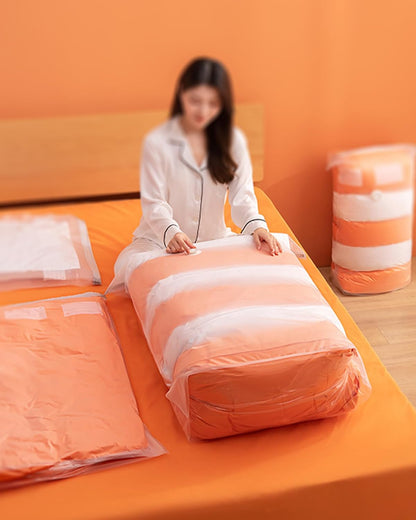 YQBOOM Vacuum Storage Bags - Extra Large Space Saver Set for Bedding, Clothes & Blankets | 5 Pack