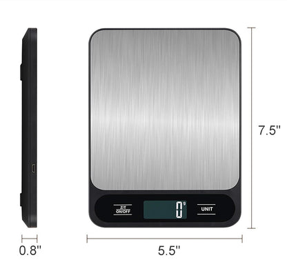 Skiennix Digital Kitchen Scale - Accurate Weight Measurement in Grams & Ounces | 11lb Capacity, LCD Display