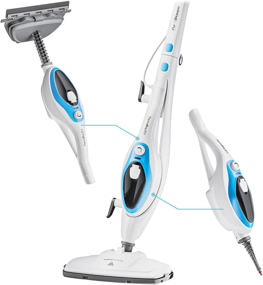 PurSteam 10-in-1 Steam Mop - Versatile Floor Steamer with Detachable Handheld Cleaner for Tile & Hardwood