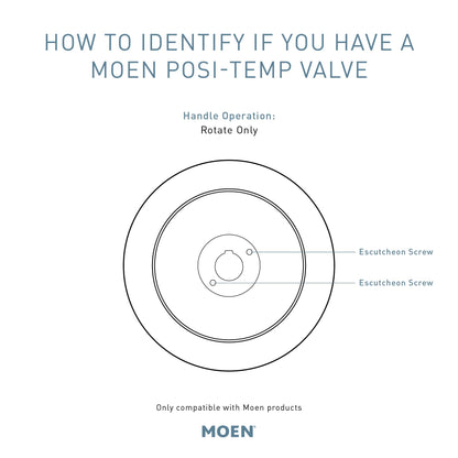 Moen Gibson Chrome Posi-Temp Pressure-Balancing Modern Valve Handle Only Trim, Valve Required, T2901