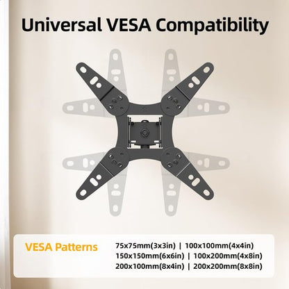 IWORKBOARD 32+ 40 inch Full Motion TV Wall Mount for 13-43" TVs & Monitor, 360° Rotating Small TV Mount Bracket, Articulating Swivel Tilting Extension, Max VESA 200x200mm, Single Studs, 55 lbs