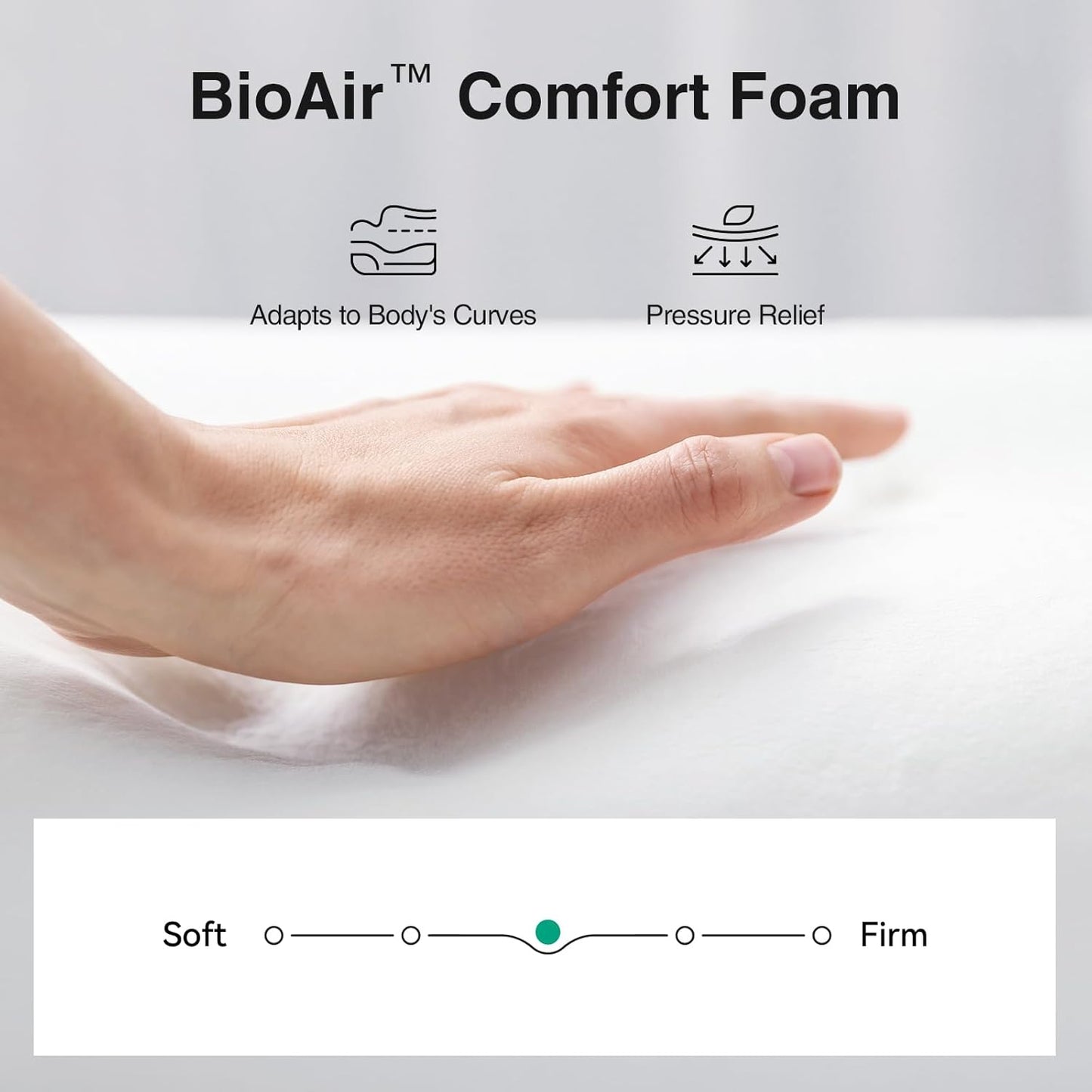 Novilla 6 Inch Queen Mattress - Bonnell Spring Design for Spine Support | Cooling Adaptive Foam, Medium Feel