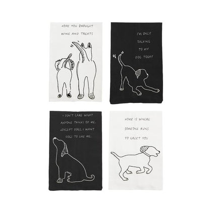 Mud Pie Embroidered Dog Towel, Don't Care, 26" x 16.5"