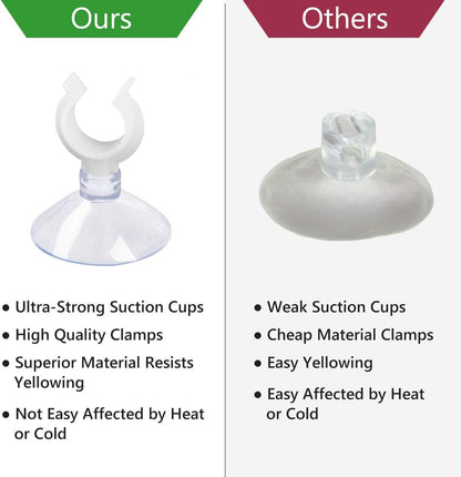 Window Candle Suction Cups Clamp - Secure Holder for Electric Candles - 20-Pack for Christmas Decor