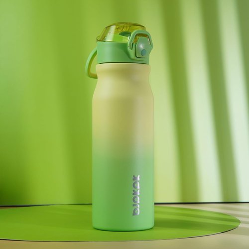 BJPKPK 25oz Insulated Water Bottle - BPA-Free Stainless Steel, Leak-Proof Design, Black Leopard
