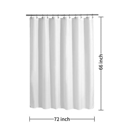 ALYVIA SPRING Short Shower Curtain Liner Fabric Waterproof - 72" x 66", Soft & Lightweight Shower Curtain with Magnets, Machine Washable - 72x66, White
