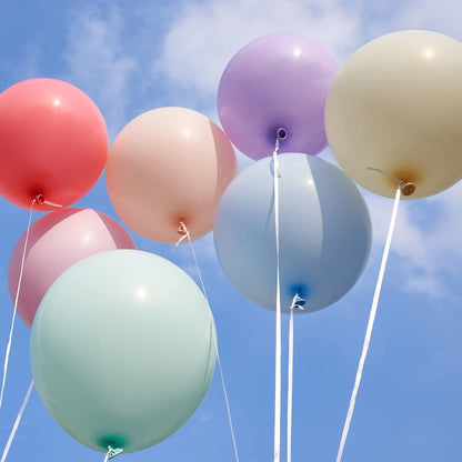 PartyWoo Pastel Balloons - 50pcs 12 Inch Rainbow Latex Balloons for Baby Showers & Celebrations