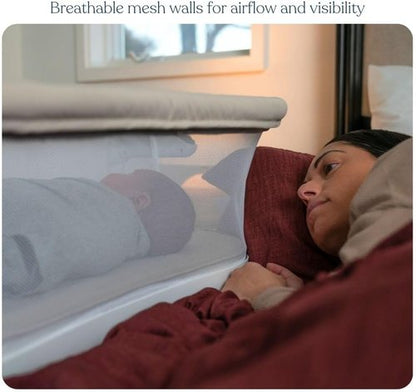HALO BassiNest Lite – Breathable Baby Bassinet with Mesh Walls for Airflow | Portable & Lightweight Design