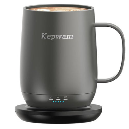Kepwam Self Heating Coffee Mug, 16oz Smart Heated Coffee Mug, 150 Min Battery Life - Hot up to 149℉ Temperature Control Coffee Mug Warmer, Gifts for Women and Men
