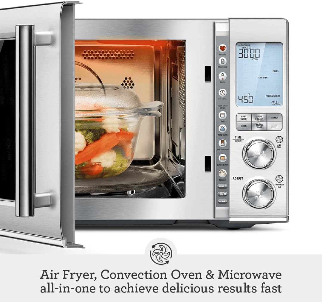 Breville Combi Wave 3-in-1 Microwave - Air Fryer & Convection Oven | Brushed Stainless Steel Finish