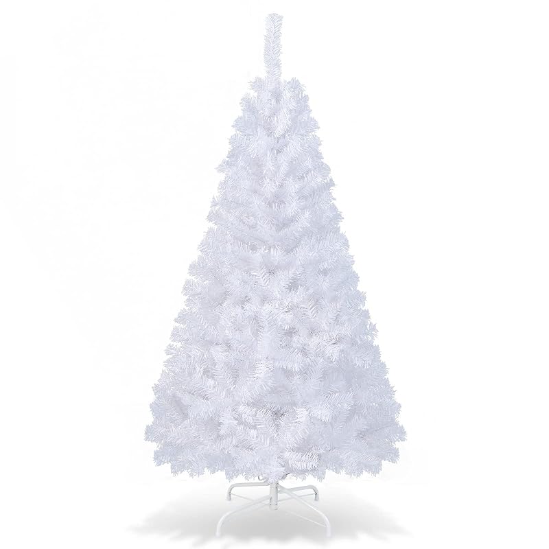 Costway 5ft Artificial PVC Christmas Tree with Stand - Indoor/Outdoor, White - Variation of THIS listing
