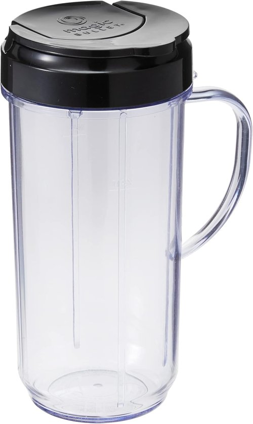 Magic Bullet 22 Ounce Travel Mug - Flip Top Lid for Easy Drinking | Sleek Black Design