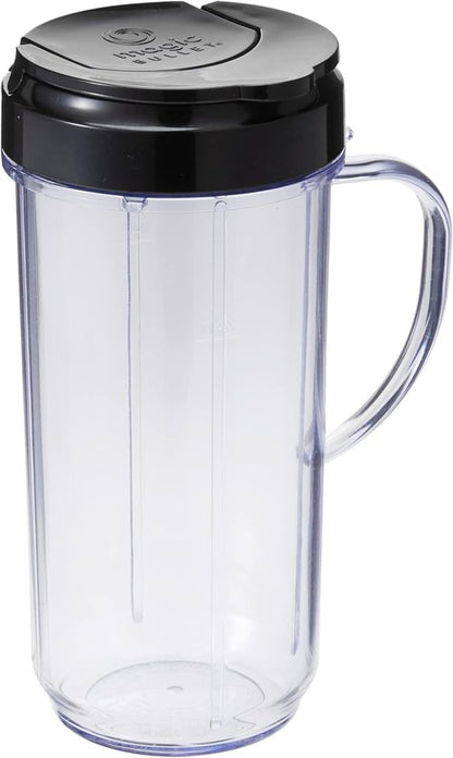 Magic Bullet 22 Ounce Travel Mug - Flip Top Lid for Easy Drinking | Sleek Black Design
