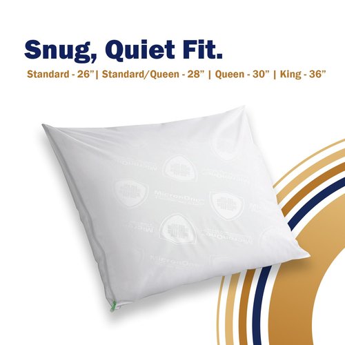 CleanRest PRO Max Waterproof Pillow Protector, Standard Size - Zippered (1-Pack), Dust Mite Allergen & Bed Bug Proof, Anti-Microbial Treated, Highly Breathable & Vented for Cool Soft Sleep