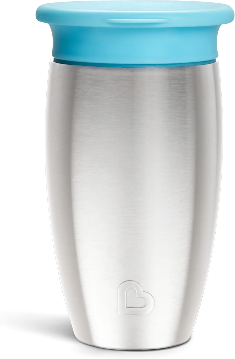 Munchkin Stainless Steel Sippy Cups - Spill Proof Miracle 360 Design | Insulated 10 Ounce, Blue