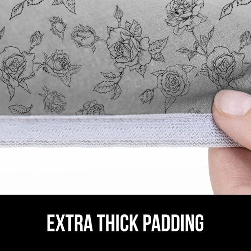 GORILLA GRIP The Original Ironing Board Cover and Pad, Silicone Coating, 400°F Scorch Resistant Thick Padding, Heavy Duty Iron Covers Standard Boards, Hook and Loop Fastener Strap, Gray Floral 15x54