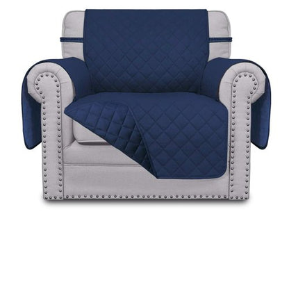 Easy-Going Chair Sofa Slipcover Reversible Sofa Cover Water Resistant Couch Cover Furniture Protector Cover with Elastic Straps for Pets Kids Children Dog Cat (Chair, Navy/Navy)