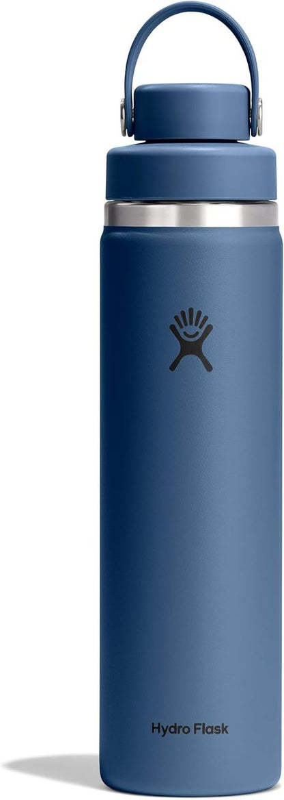 Hydro Flask Water Bottle - Insulated Stainless Steel with Wide Mouth Flex Chug Lid | 24 Oz Harbor Blue