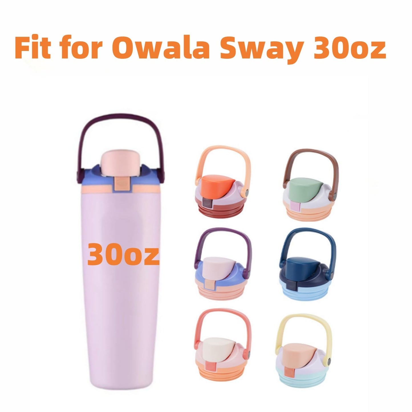 Metal Straw Replacement Compatible With Owala FreeSip Sway 30oz Water Bottle，Reusable Stainless Steel Straws Fit for Owala Water Bottles