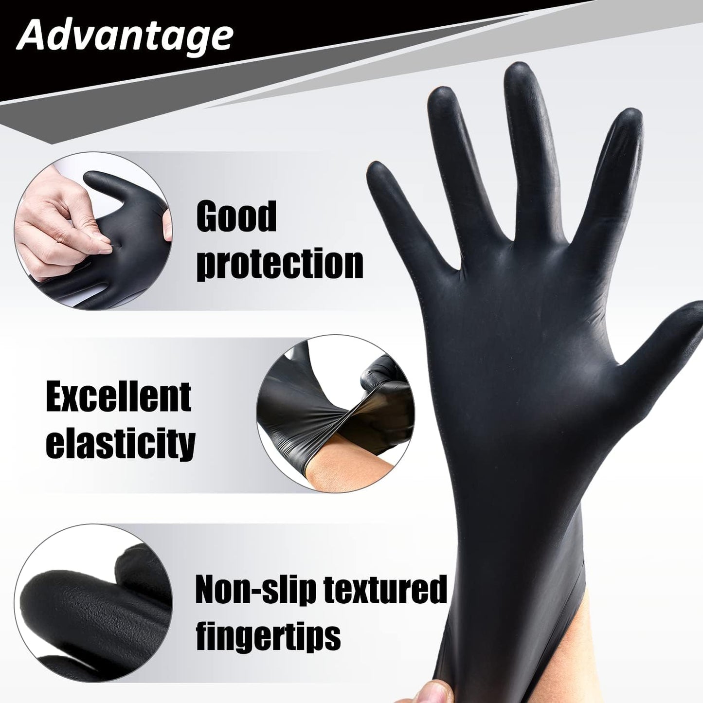 PROMEDIX P Nitrile Disposable Gloves - 4 Mil, 100 Count | Latex-Free & Powder-Free for Food Safety