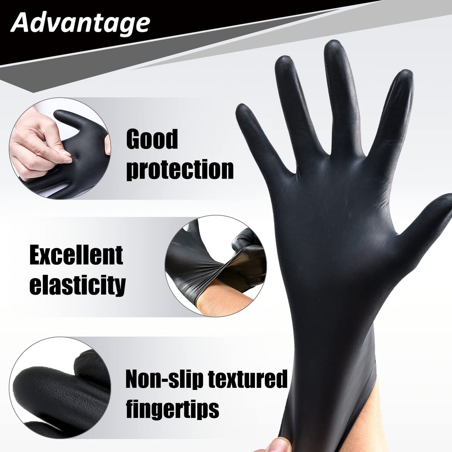 Nitrile Disposable Gloves,4mil-100 Count,Gloves Disposable Latex Free,Powder Free for Cooking,Household,Food safe