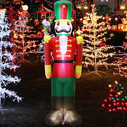 7 Ft Inflatable Nutcracker Soldier with LED Lights Christmas Yard Decor